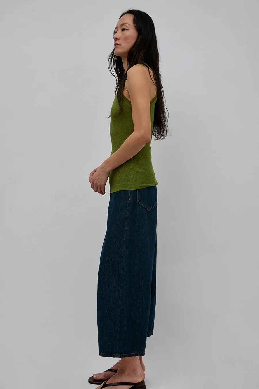 6397 Cropped Roomy Jean in 70s Rinsed Raw - Image 5