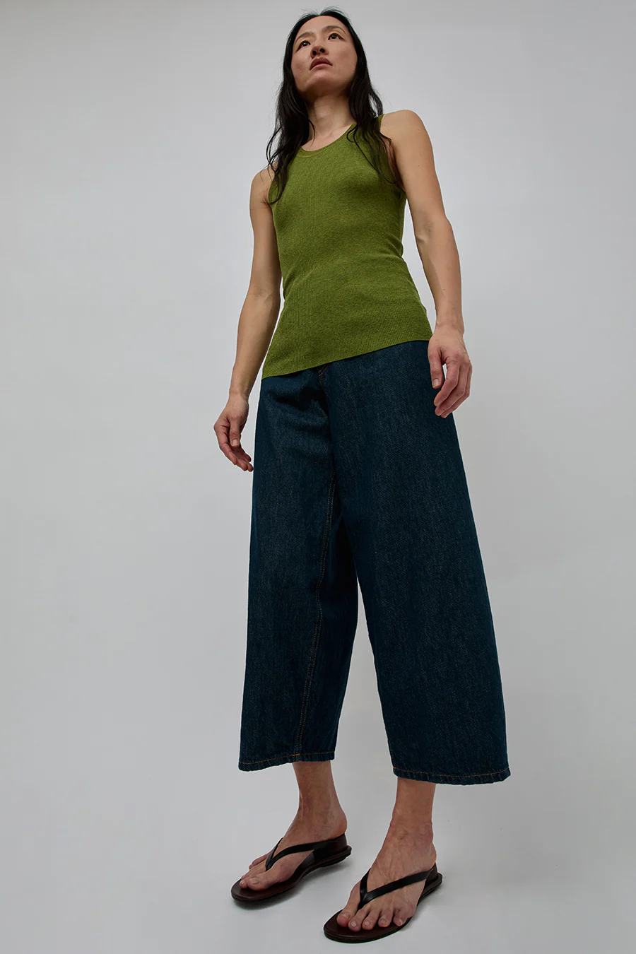 6397 Cropped Roomy Jean in 70s Rinsed Raw - Image 6