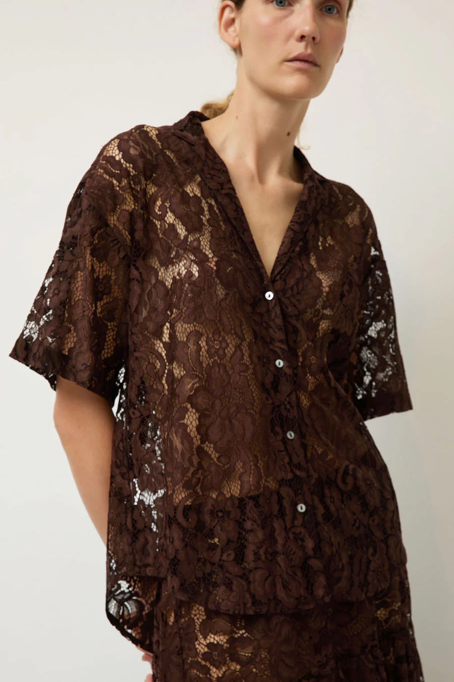 A Bronze Age Romeo Top in Americano Lace - Image 3
