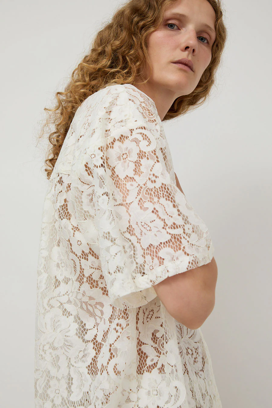 A Bronze Age Romeo Top in Ivory Lace - Image 3