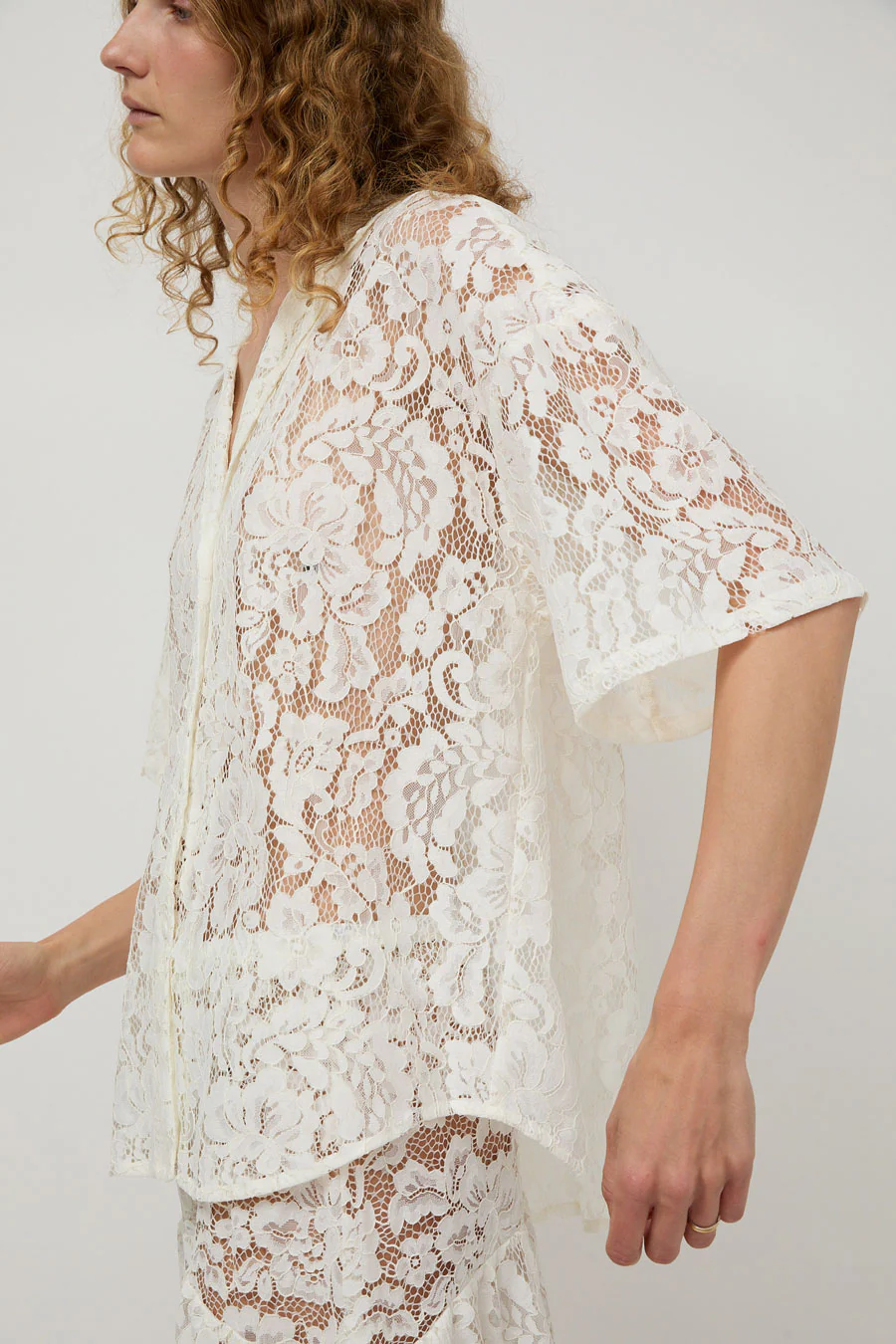 A Bronze Age Romeo Top in Ivory Lace - Image 4