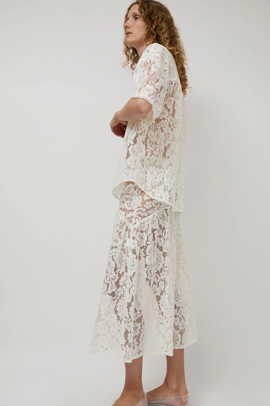 A Bronze Age Romeo Top in Ivory Lace - Image 5