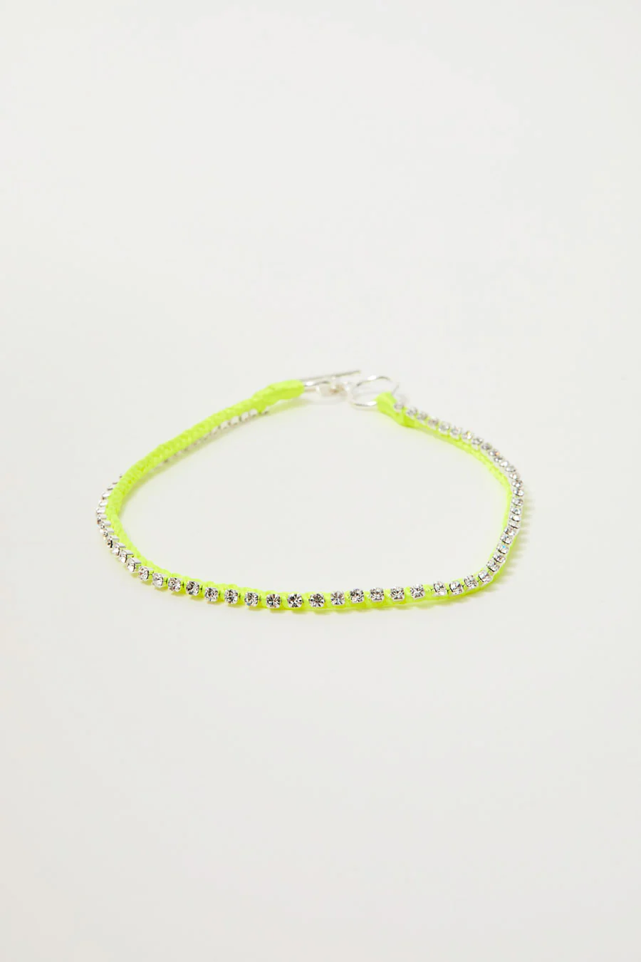 Alyssa Norton Rhinestone and Neon Thread Necklace in Yellow - Image 2