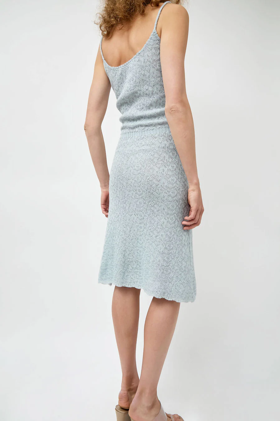 Atelier Delphine Jacquard Cami Dress in Light Blue - Image 3