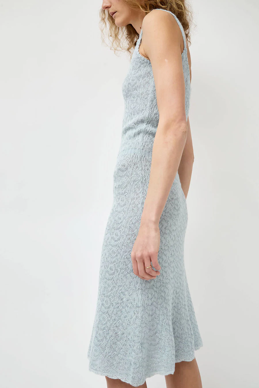 Atelier Delphine Jacquard Cami Dress in Light Blue - Image 5