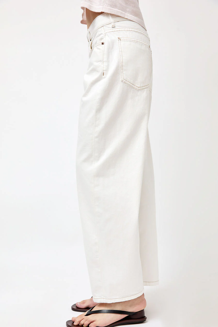 B Sides Floppy Jean in Chalk White - Image 4