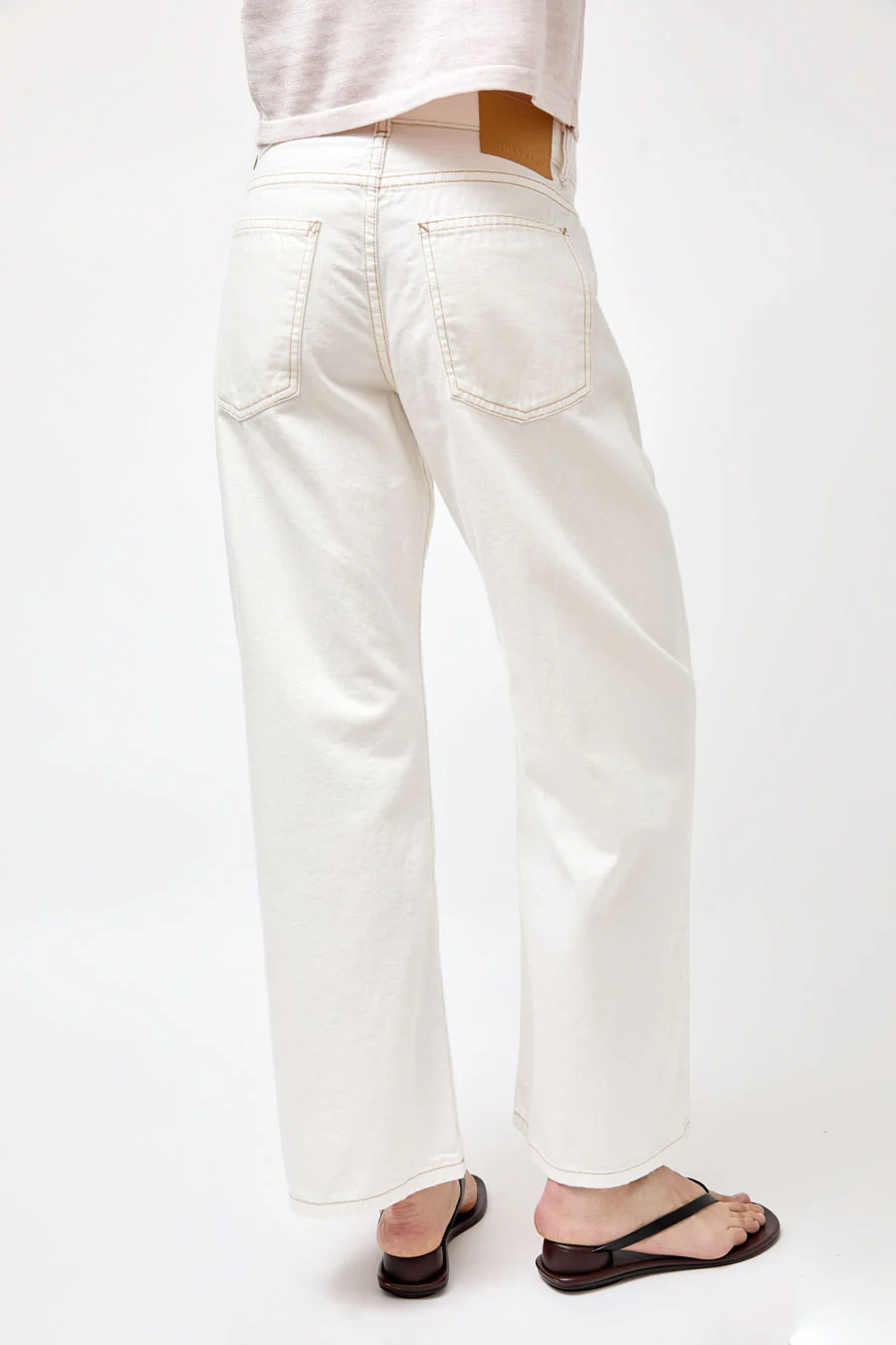 B Sides Floppy Jean in Chalk White - Image 5