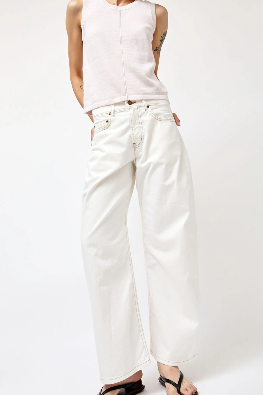 B Sides Floppy Jean in Chalk White - Image 6