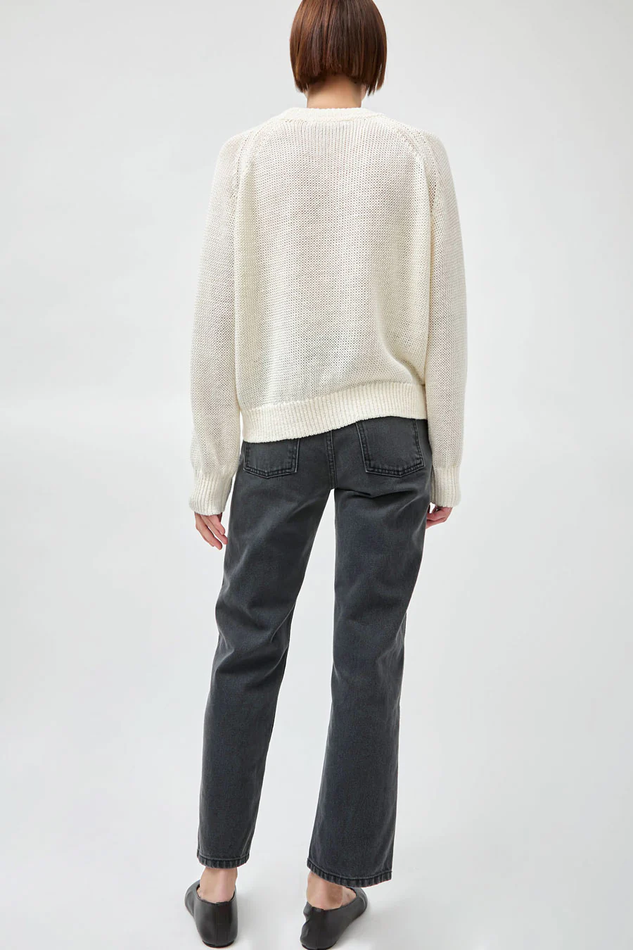 B Sides Plein High Rise Straight Jean in Stil Black - Image 5