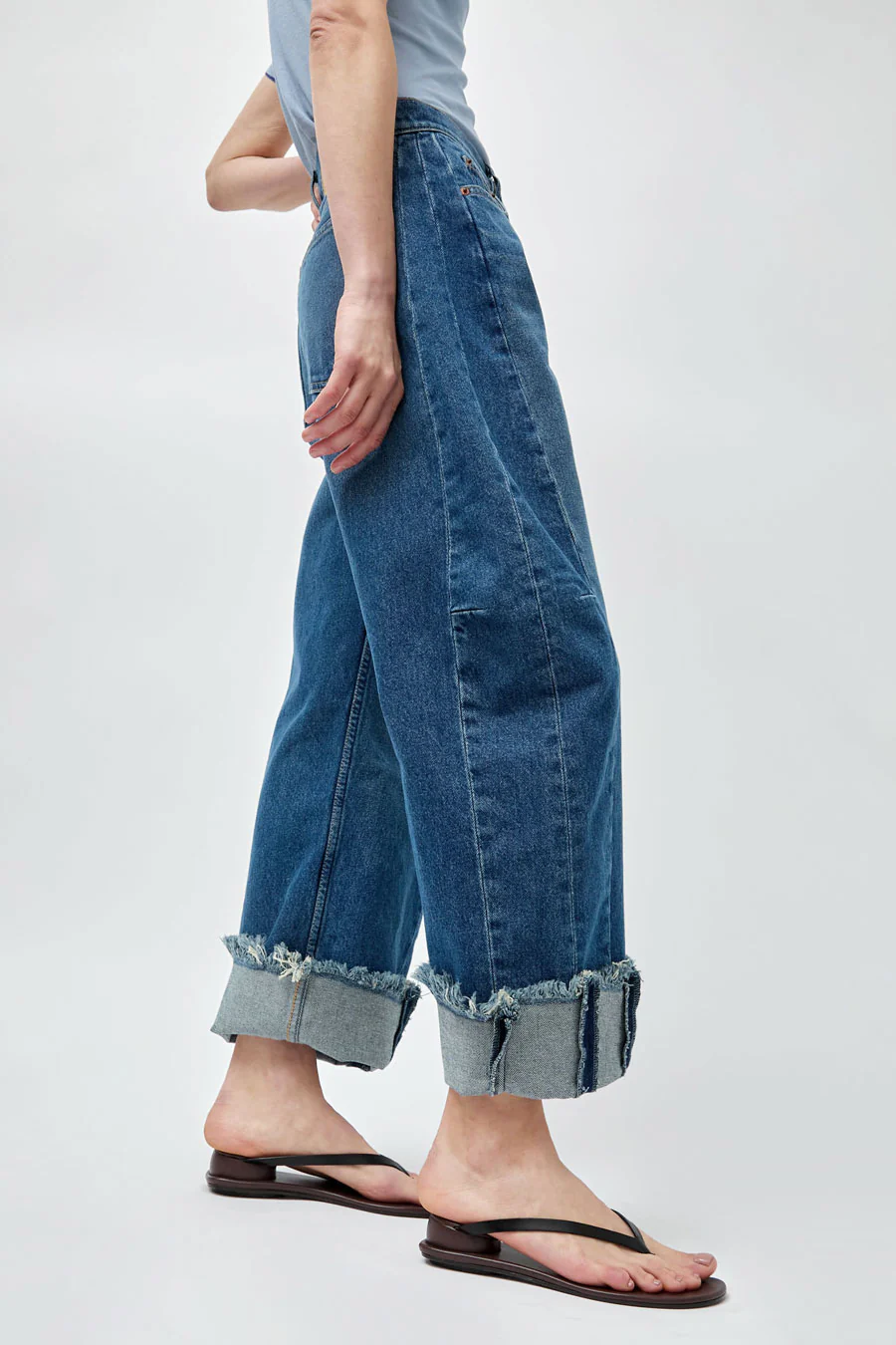 B Sides Relaxed Cuffed Lasso Jean in Cate Wash - Image 3