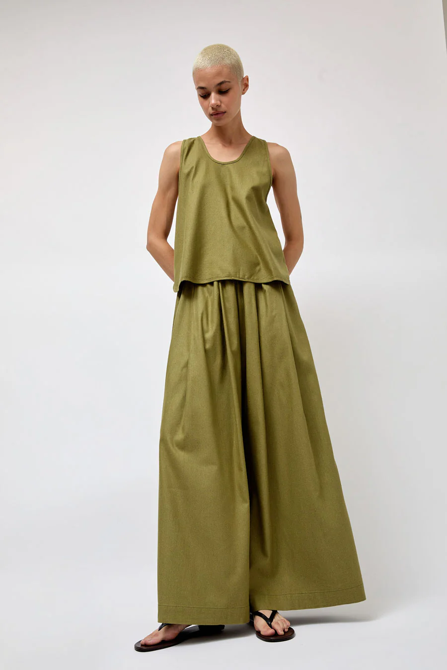 Baserange Avi Pants in Lua Green