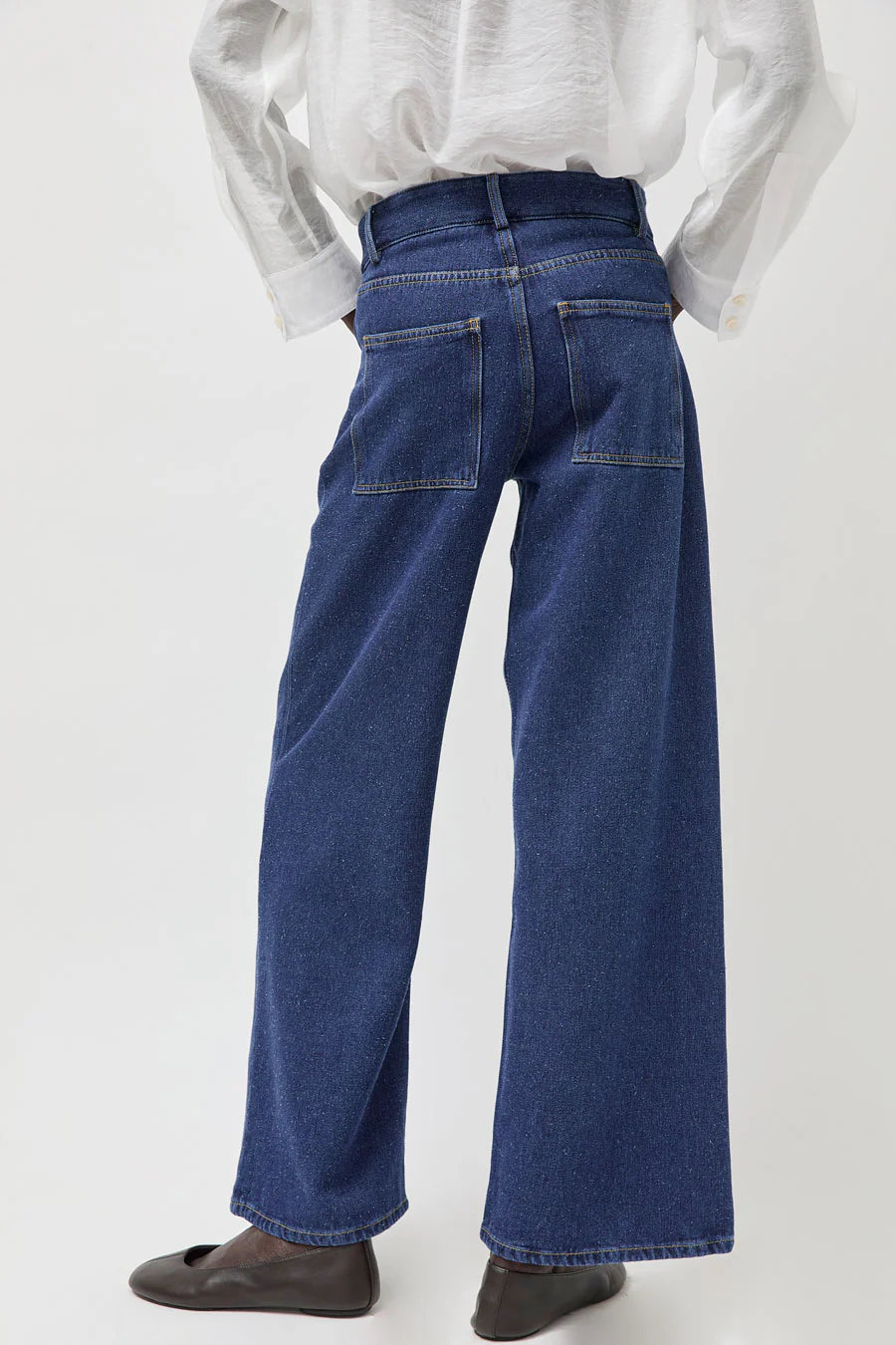 Baserange Grass Pants in Indigo Blue Wash - Image 6
