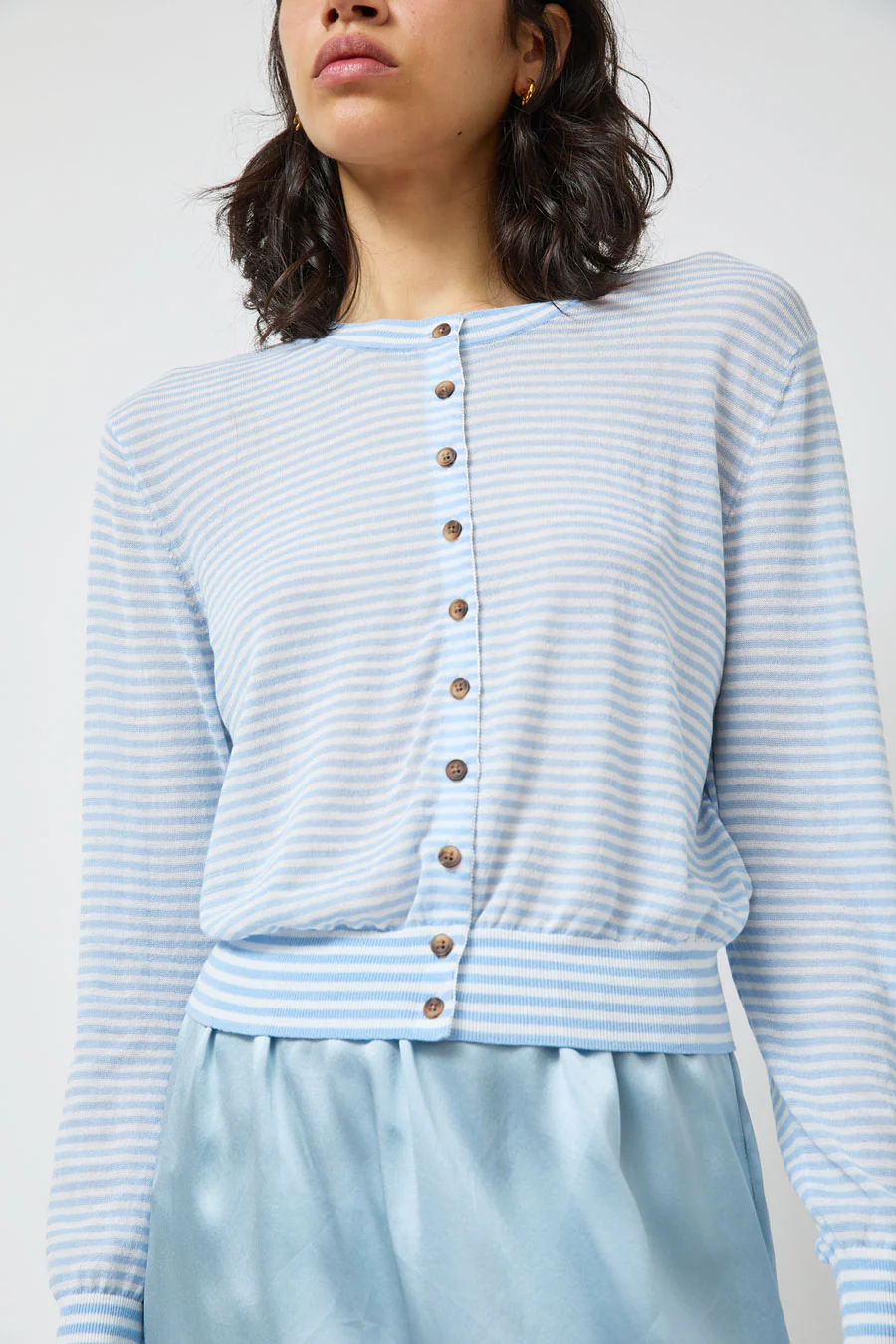 Ciao Lucia Hydra Cardigan in Periwinkle Stripe - Image 3