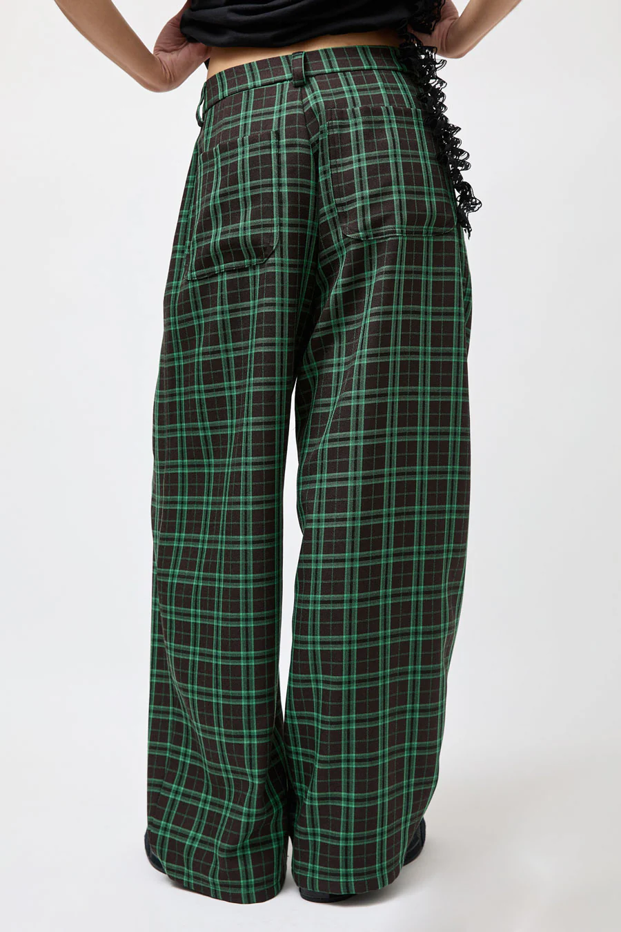 Collina Strada Catchfly Pant in Jade Plaid - Image 4