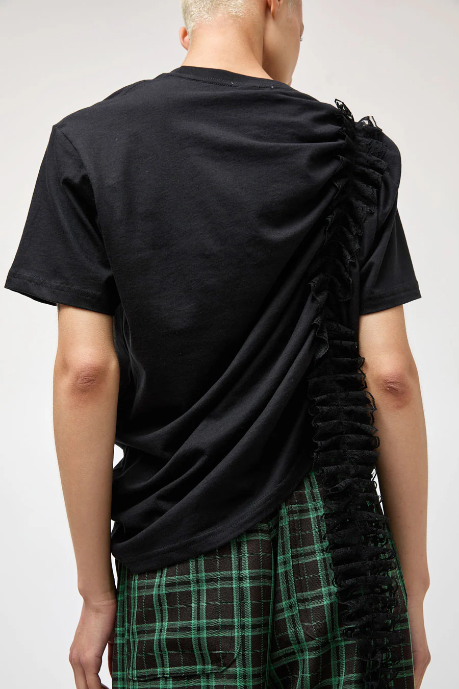 Collina Strada Lace Amaryllis Duo Tee in Black - Image 5