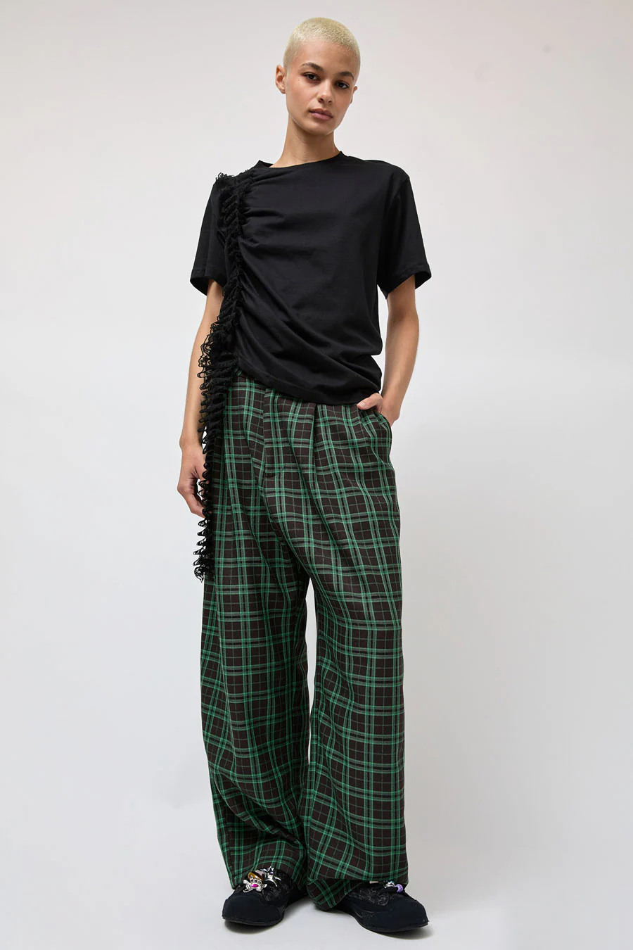 Collina Strada Lace Amaryllis Duo Tee in Black - Image 6