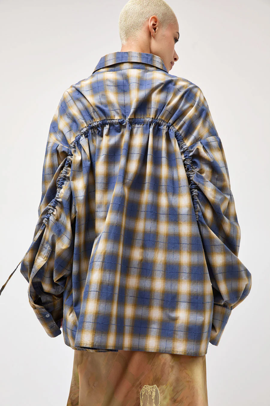 Collina Strada Shirting Chason Scrunch Shirt in Country Plaid - Image 3