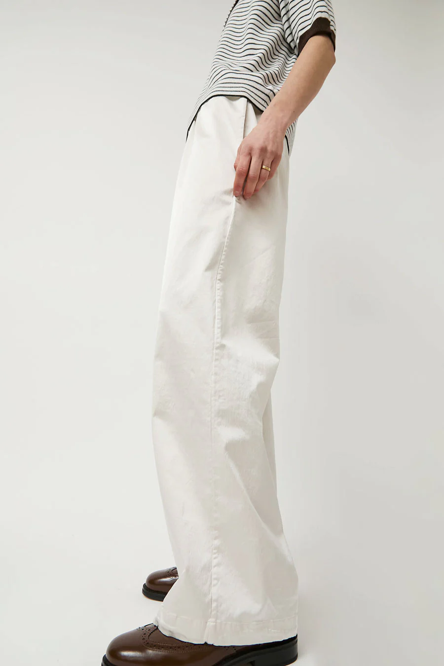 CORDERA Satin Drawstring Pants in Perla - Image 3