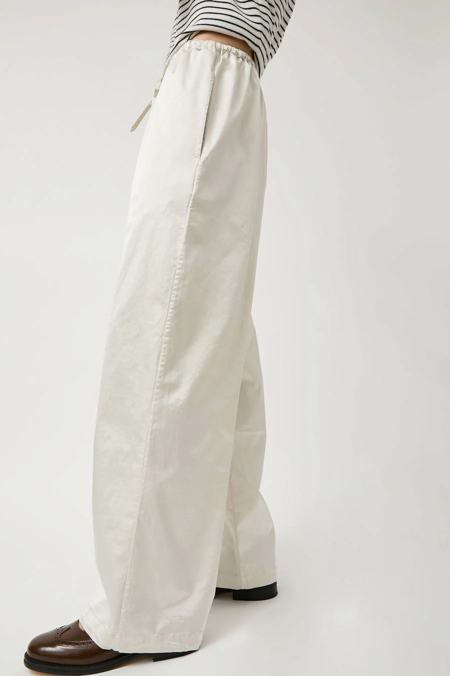 CORDERA Satin Drawstring Pants in Perla - Image 5