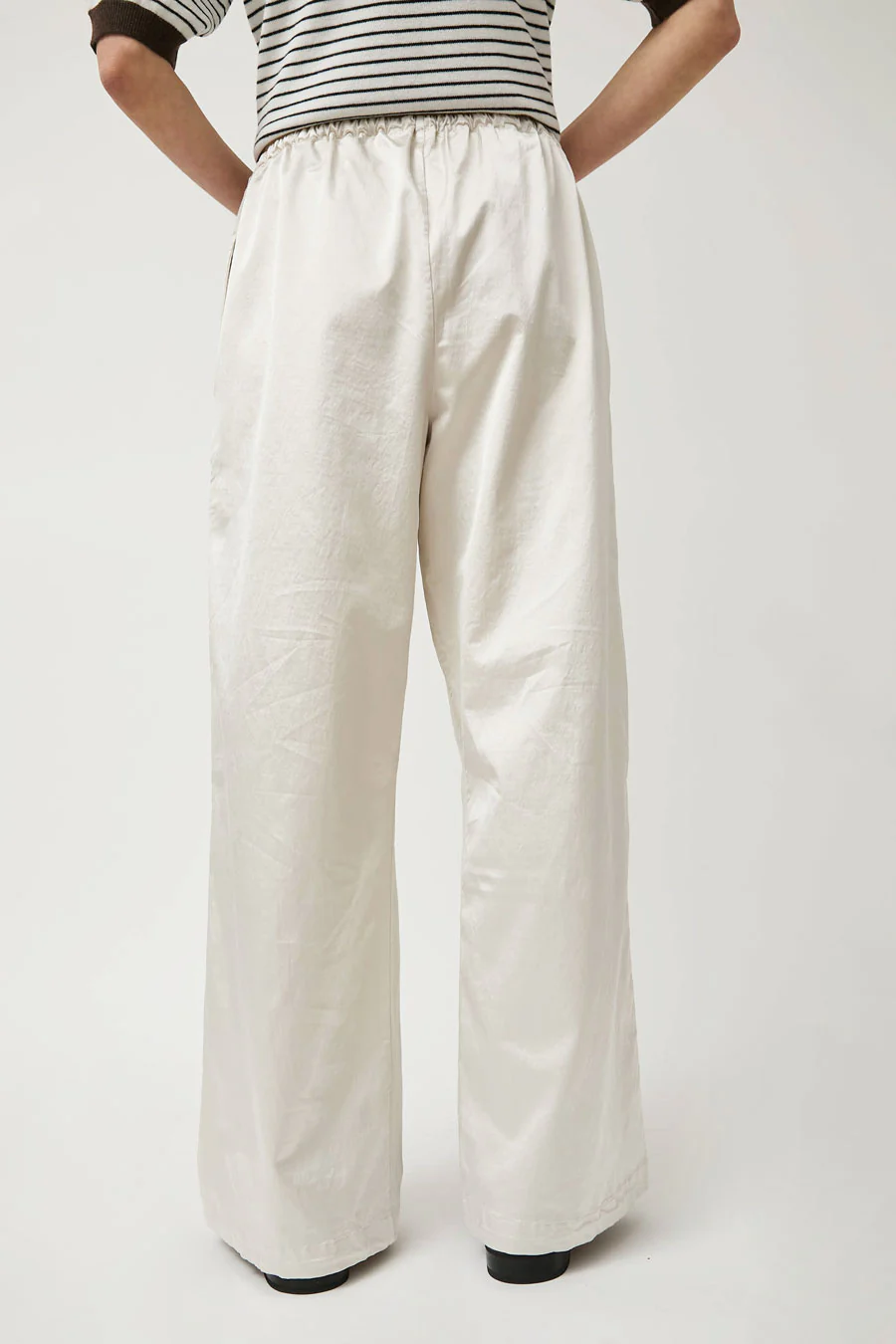 CORDERA Satin Drawstring Pants in Perla - Image 6
