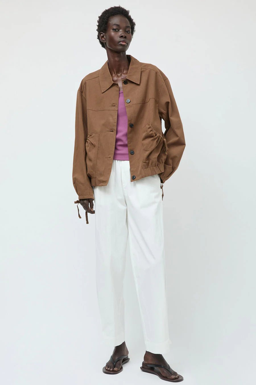 Deiji Studios Button Up Jacket in Brown - Image 6