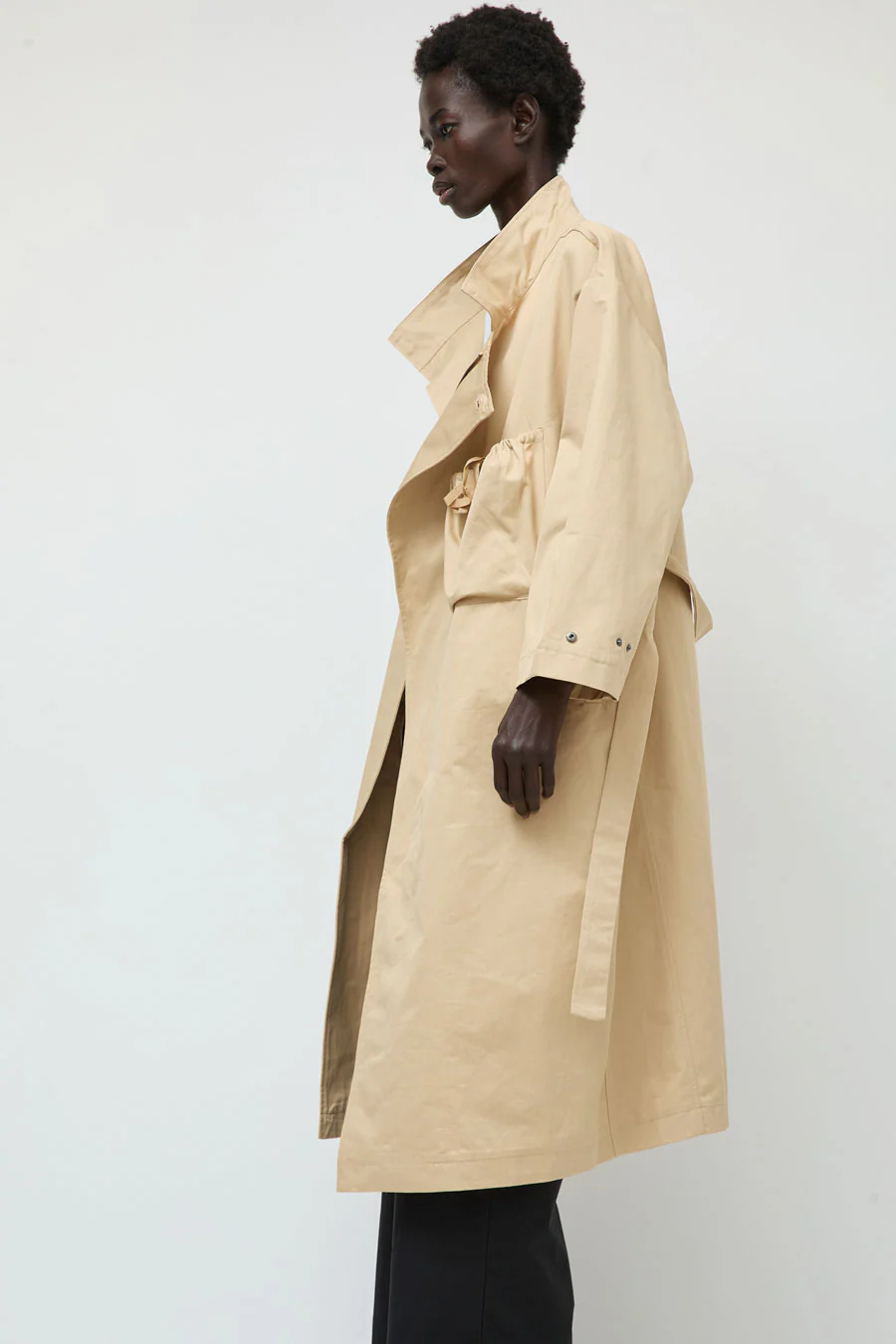 Deiji Studios Longline Jacket in Beige - Image 6