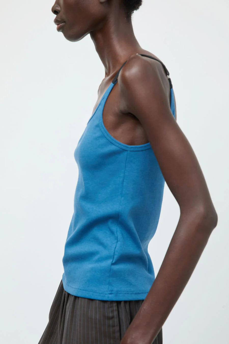 Deiji Studios Rib Jersey Tank in Azure - Image 2