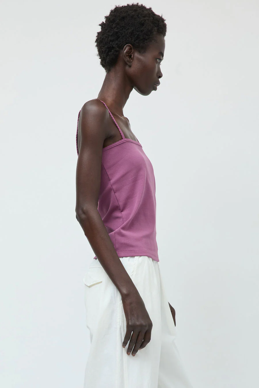 Deiji Studios Scallop Tank in Berry - Image 4
