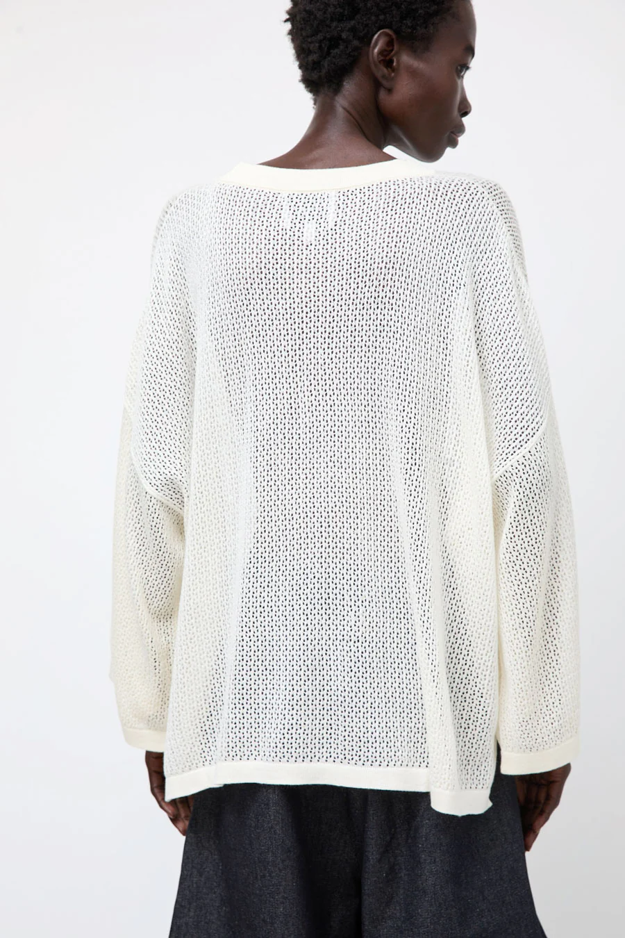 et Tigre Maxi Knit Top in Cream - Image 3