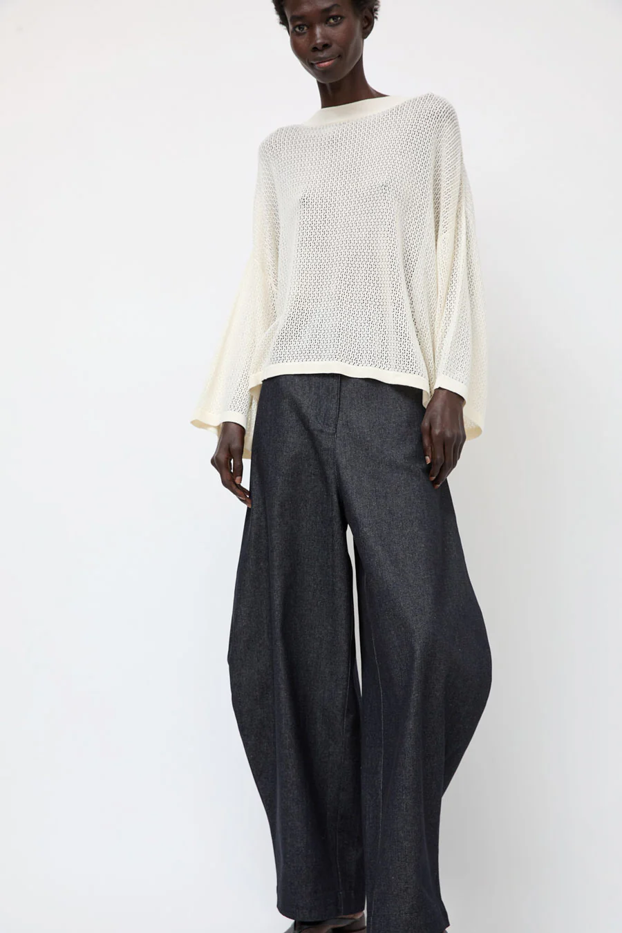 et Tigre Maxi Knit Top in Cream - Image 5