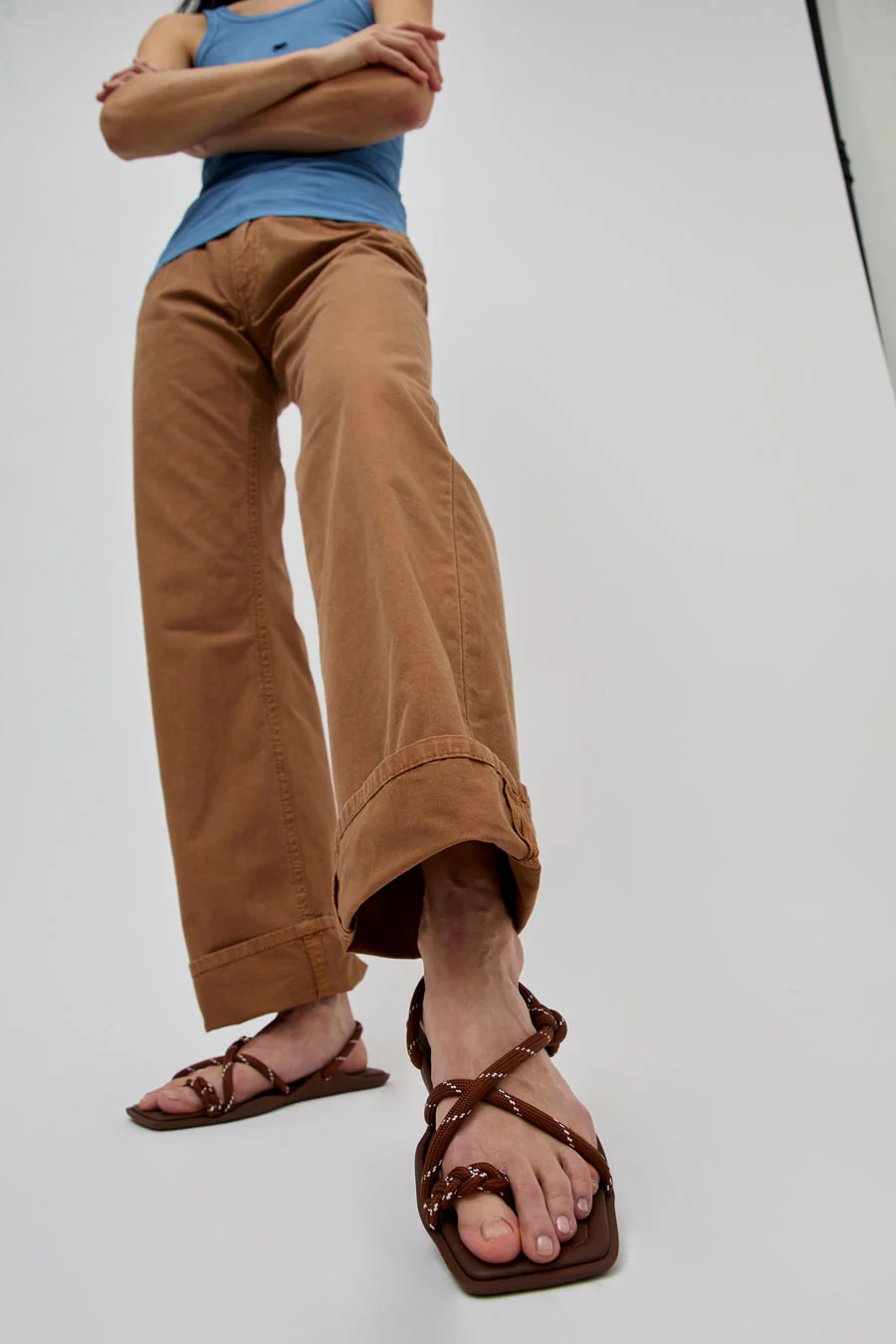 Flòwze Flò Square Sandal in Brown - Image 4