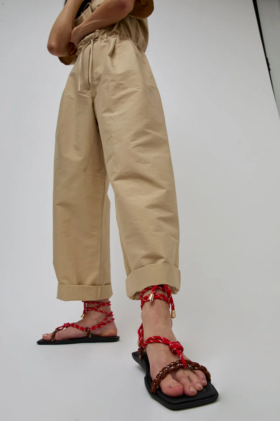 Flòwze Flò Square Sandal in Red and Brown - Image 3