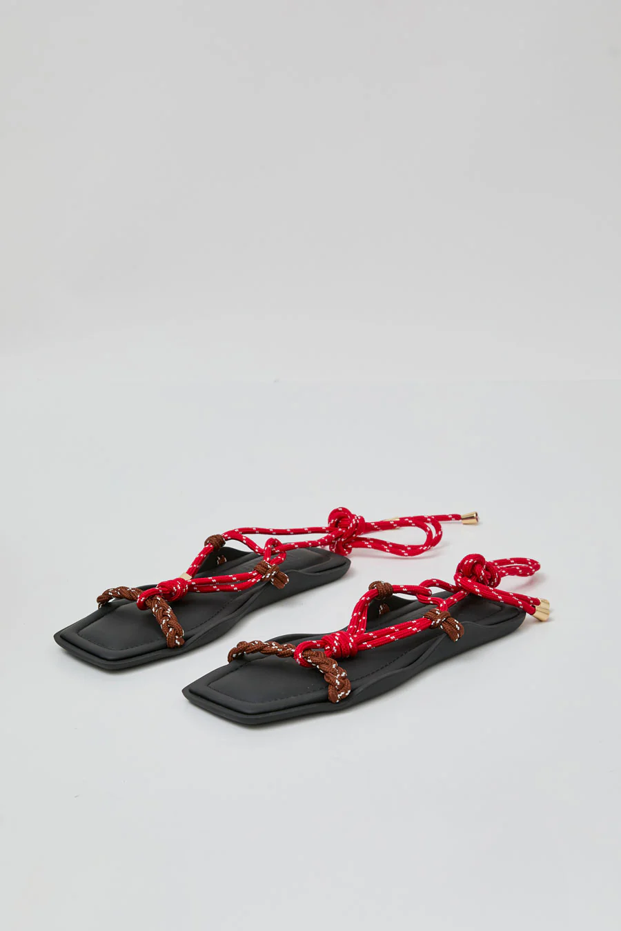 Flòwze Flò Square Sandal in Red and Brown - Image 4