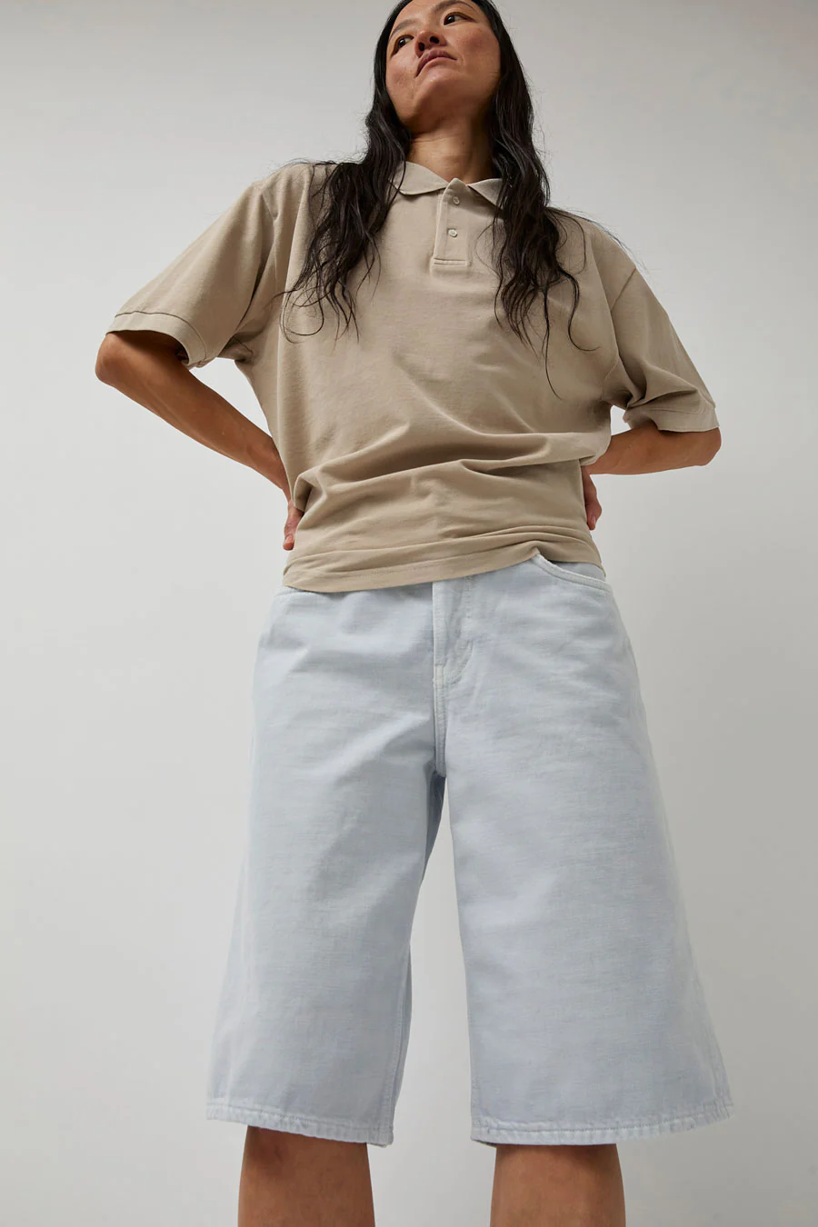 Haikure Lacey Short Sleeve Polo in Doe - Image 6
