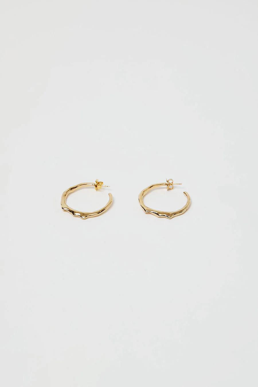 Hannah Jewett Large Wet Look Earrings in Gold Plated Brass - Image 3