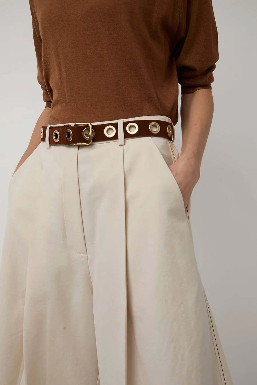 Herbert Frere Soeur La Grande Keller Velours Belt in Choco Camp - Image 4