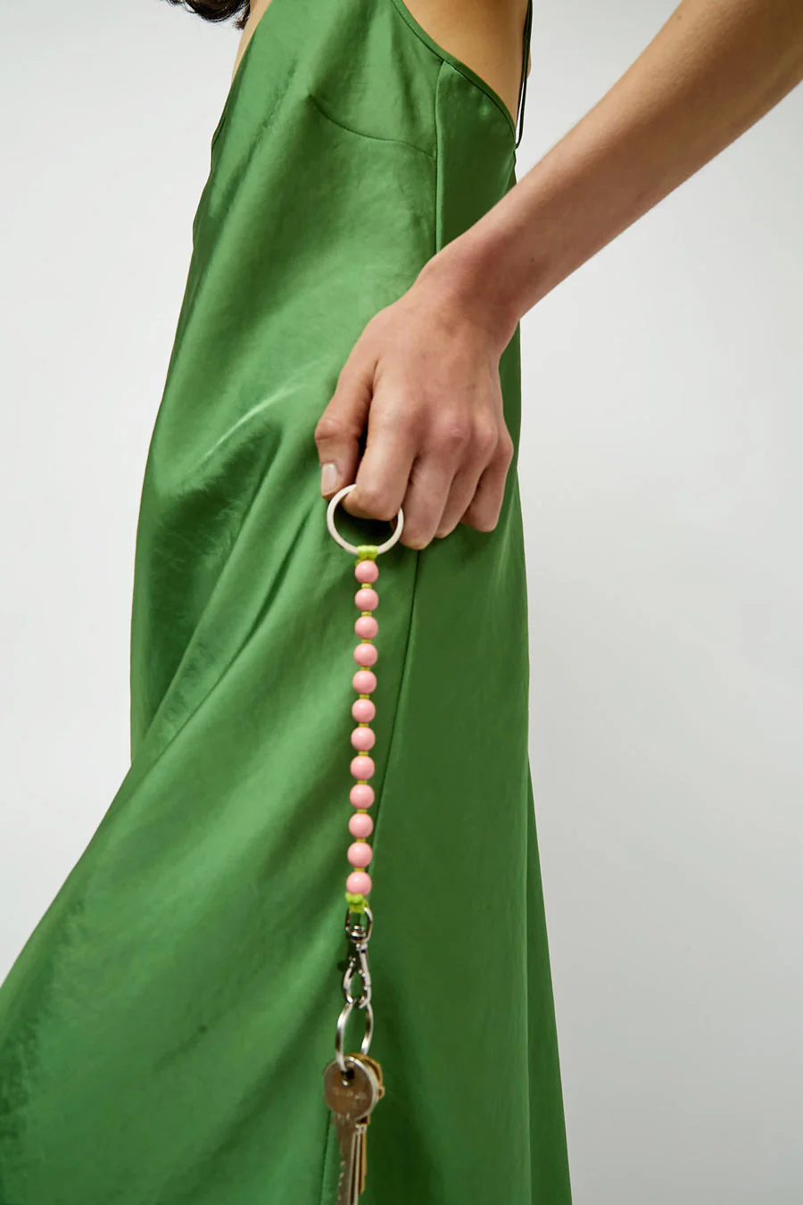 Ina Seifart Perlen Short Keychain in Blush Lime - Image 3