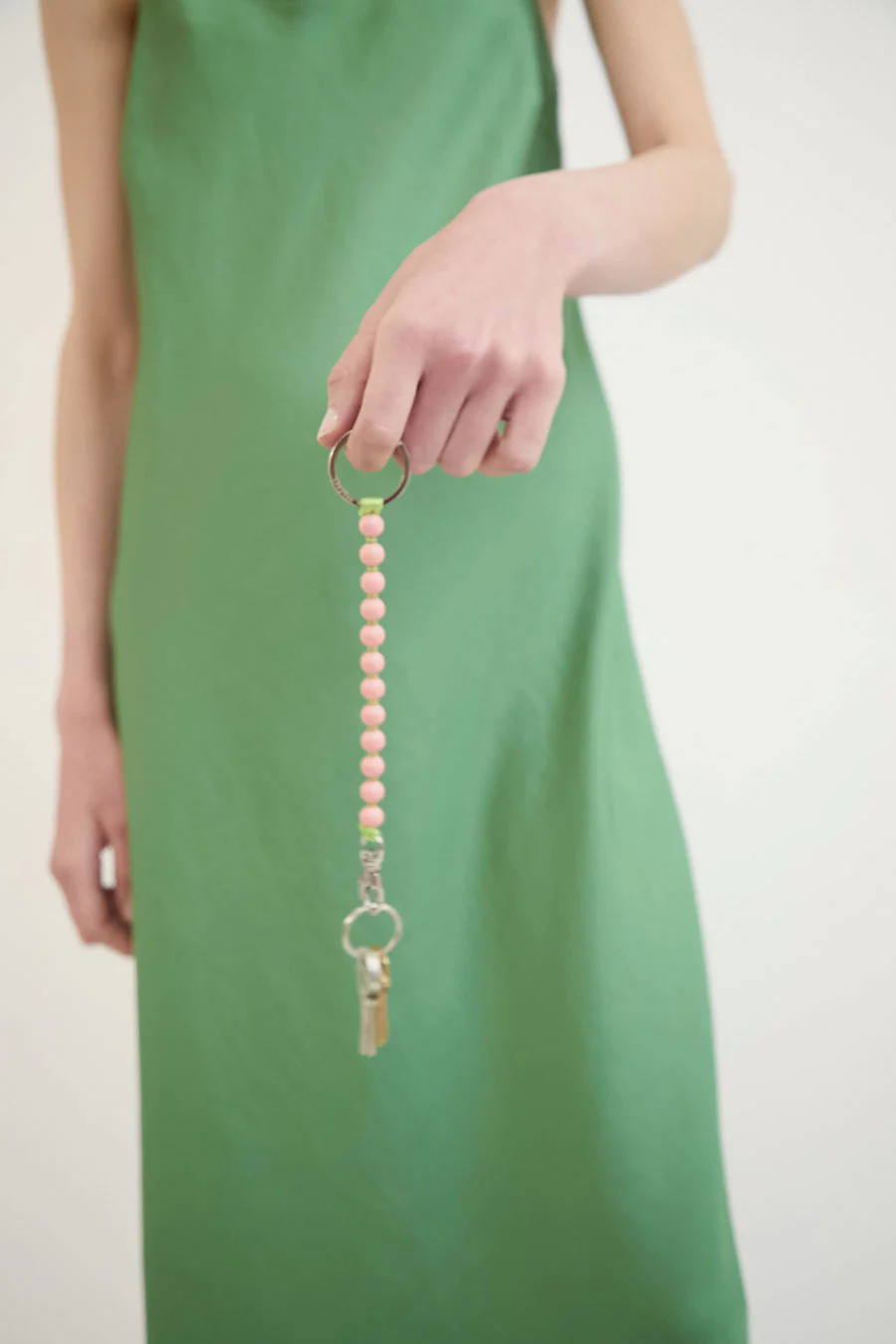 Ina Seifart Perlen Short Keychain in Blush Lime - Image 4