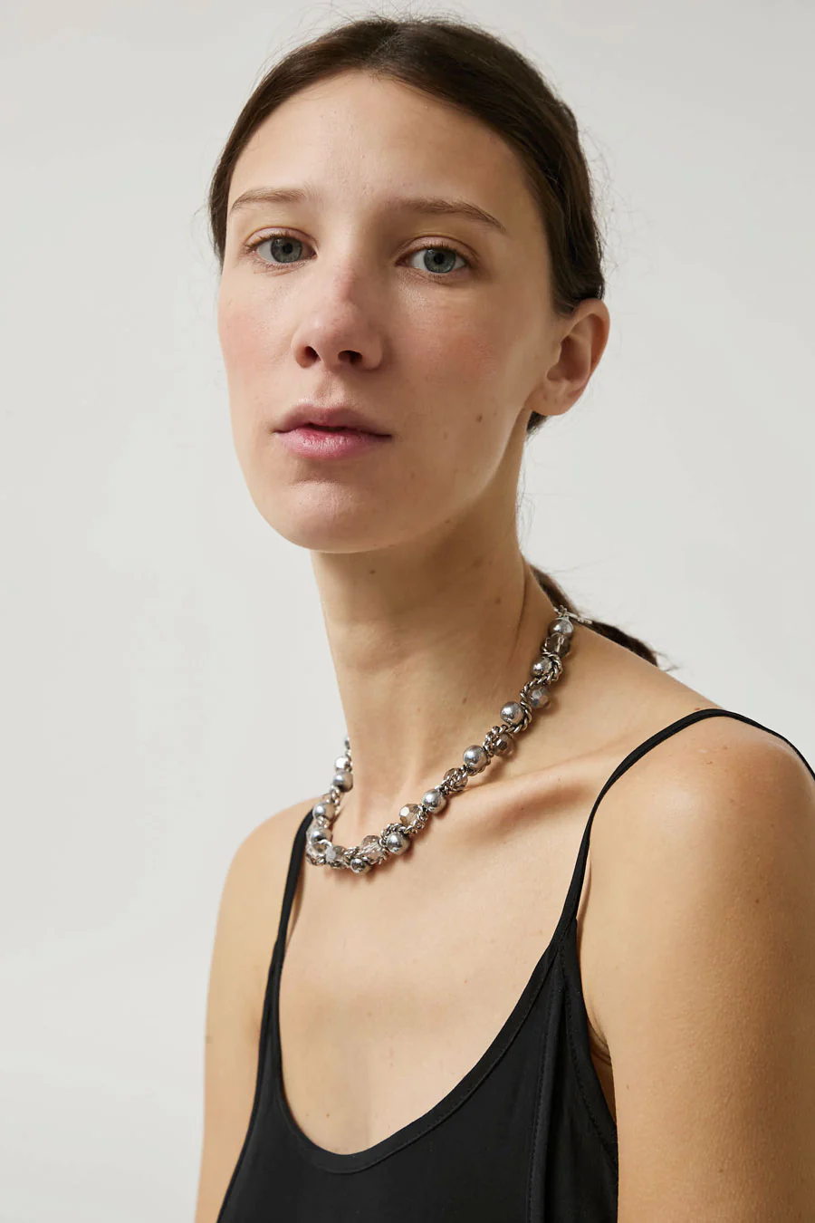 Kitesy Martin Studio Le Serpent Necklace in Silvered and Crystal - Image 3