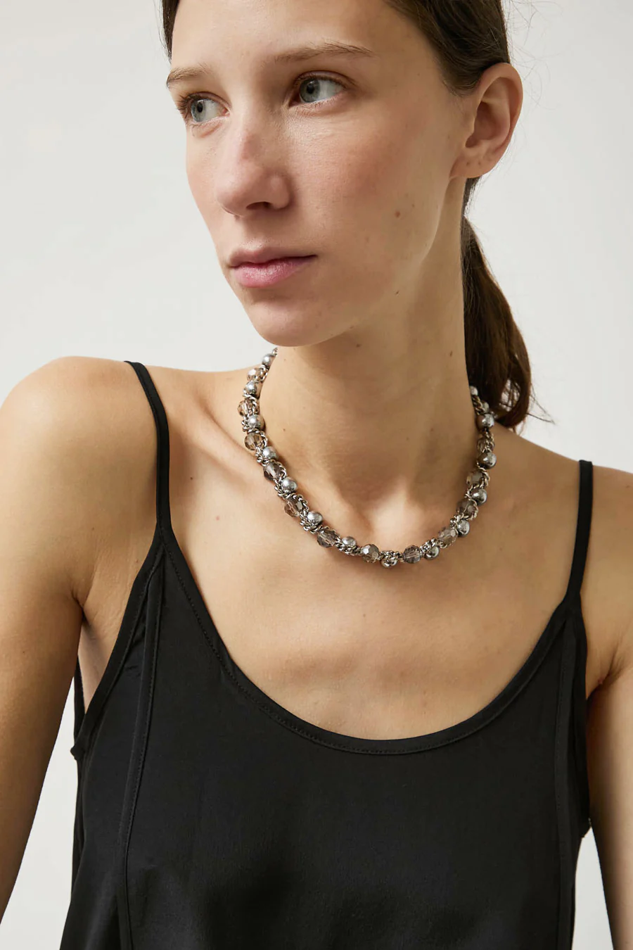 Kitesy Martin Studio Le Serpent Necklace in Silvered and Crystal - Image 4
