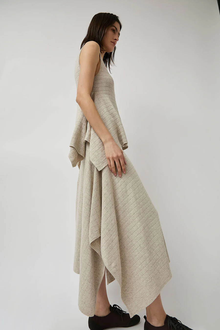 Lauren Manoogian Planes Skirt in Flax - Image 5