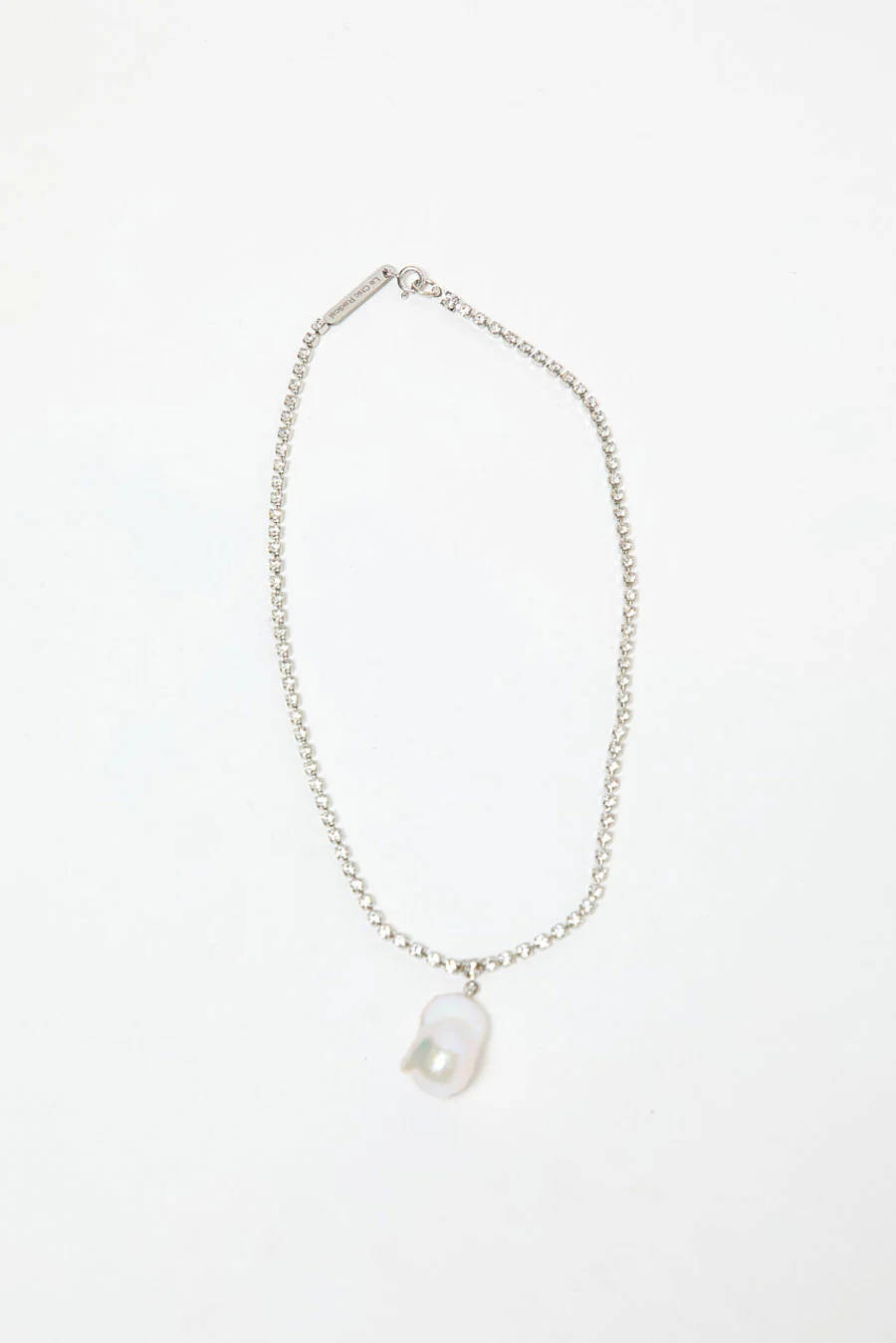 Le Chic Radical Baroque Pearl Necklace in Crystals and Silver - Image 3