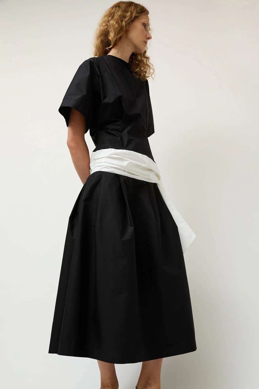 Michelle Del Rio Louise Dress in Black and White - Image 3