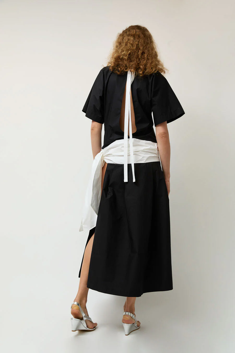 Michelle Del Rio Louise Dress in Black and White - Image 5