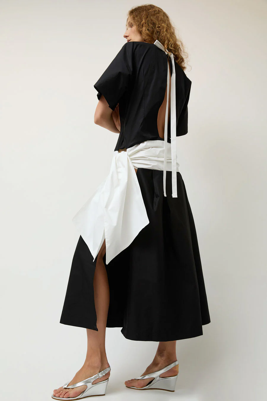 Michelle Del Rio Louise Dress in Black and White - Image 6
