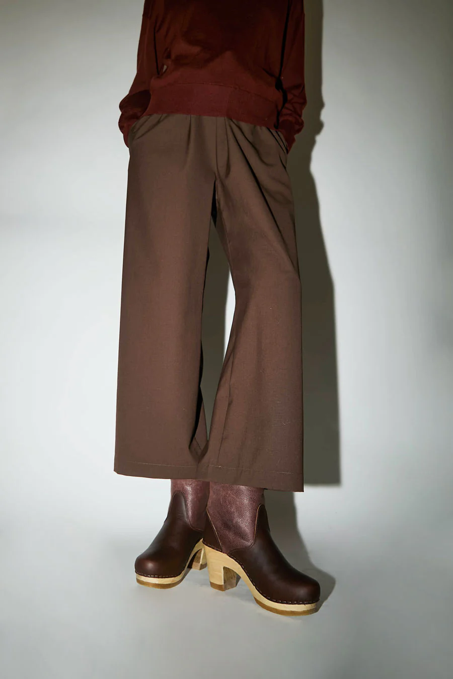 No.6 5" Pull on Shearling Clog Boot on High Heel in Spitfire - Image 4