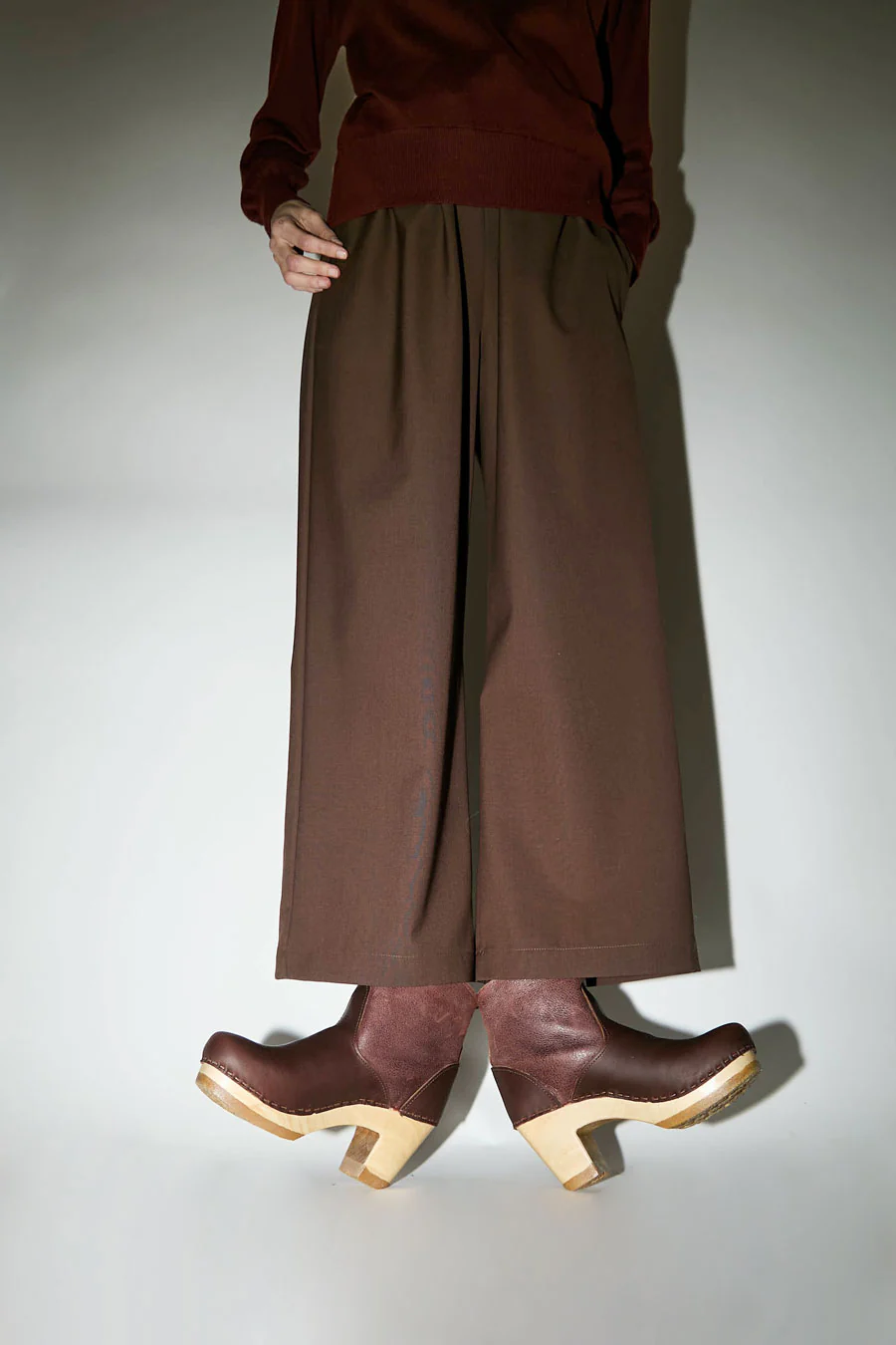 No.6 5" Pull on Shearling Clog Boot on High Heel in Spitfire - Image 5