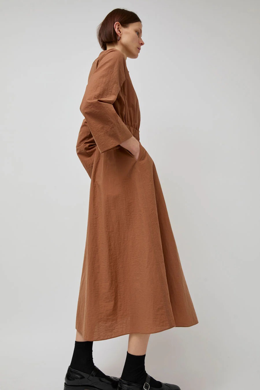 No.6 Crosby Dress in Tan - Image 4