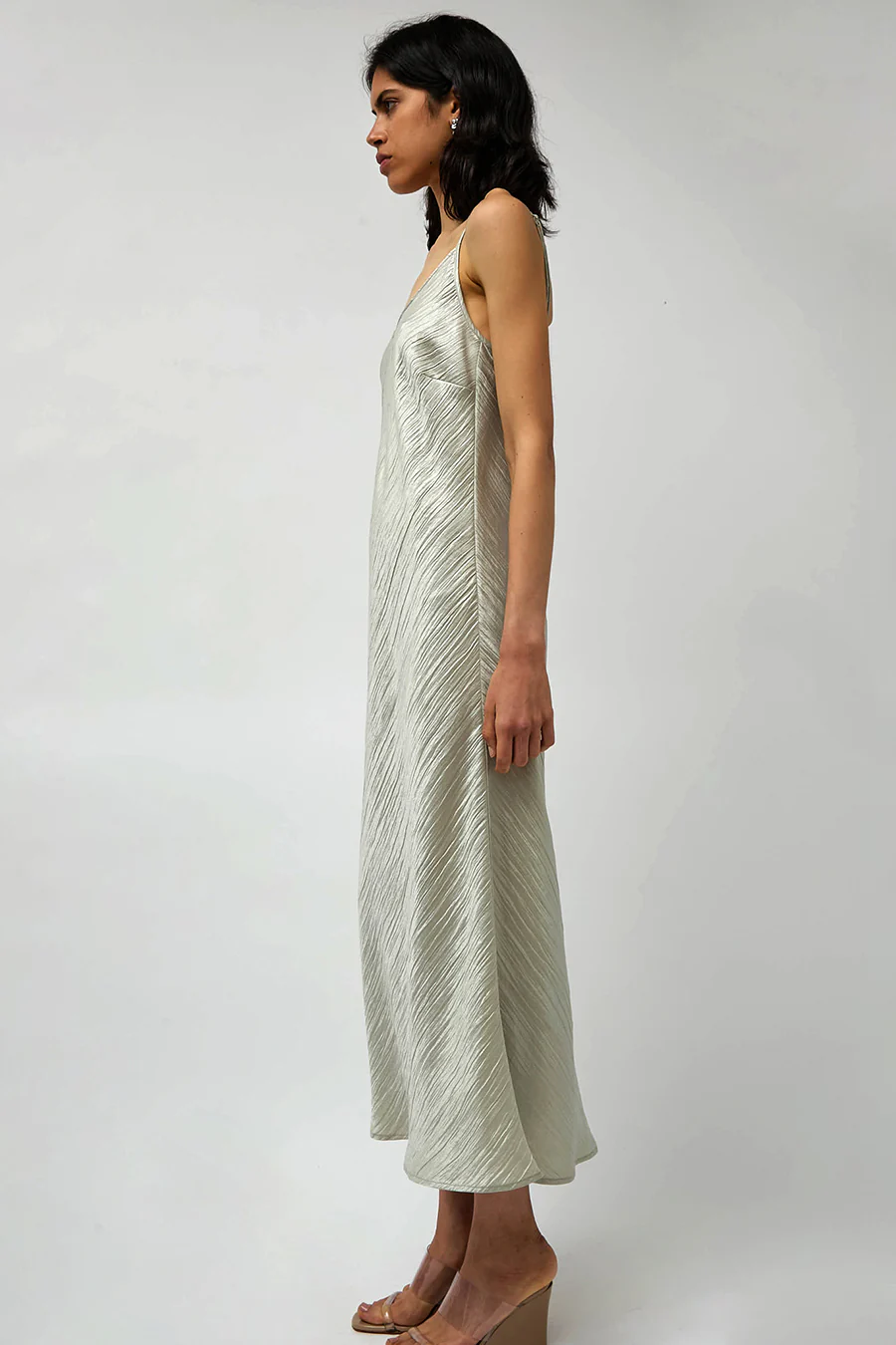 No.6 Elle Slip Dress in Silver - Image 5