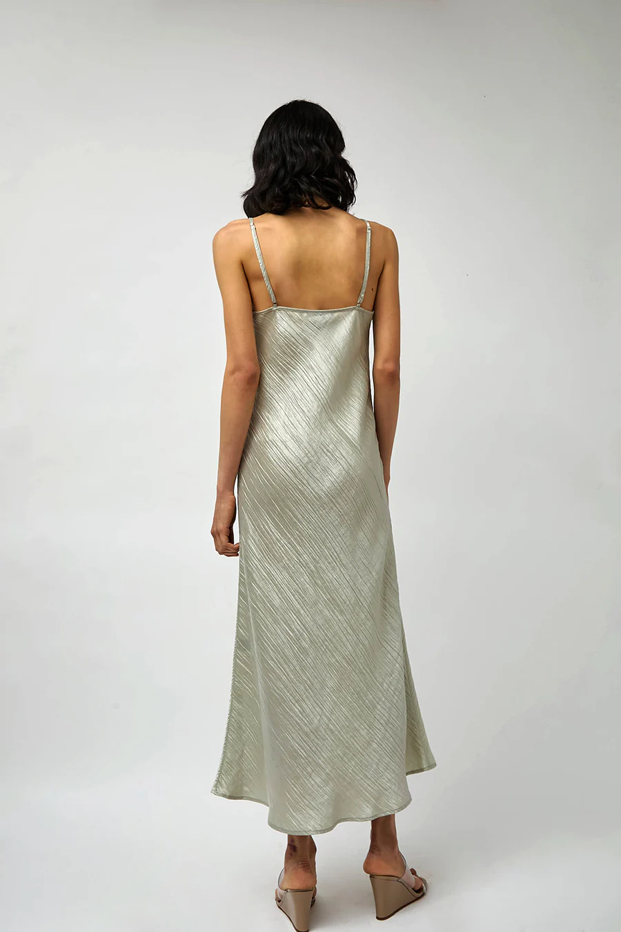 No.6 Elle Slip Dress in Silver - Image 6